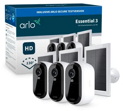 Immagine prodotto di Arlo Essential VMK2380: Kit di 3 telecamere IP