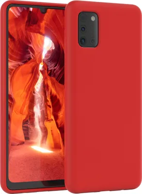 Produktbild von EAZY CASE Silikonhülle für Samsung Galaxy A31 Silikon Backcover Schutz in Rot