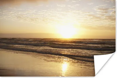 Produktbild von MuchoWow® Poster Strand - Sonne - Wolken 60x40 cm - Schlafzimmerdekoration