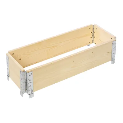 Produktbild von Garronda Holzaufsatzrahmen für Palette Aufbewahrungskiste aus Holz Hochbeete Holzkiste Natural 80/30