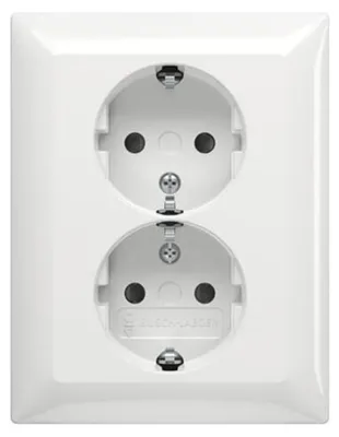 Obrázek produktu pro Busch-Jaeger SCHUKO dvojitá zásuvka 202 EUJB-914 2TKA00003911