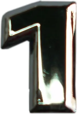 Produktbild von Hermann Schütz 3D-Relief-Chrome-Zahl 1 25x35mm