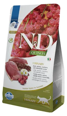 Productafbeelding van Farmina Pet Food N&D Quinoa, Volwassen dier, Eend, 1,5 kg, Zonder granen, Zonder kunstmatige smaakstoffen, Bevat antioxidanten