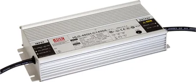 Produktbild von MEANWELL HLG-480H-C3500A, AC-DC LED-Installationsnetzteil, Metallgehäuse, IP65 480W 68-137V 3500mA CC dimm.