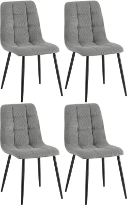 Produktbild von 4-teiliges Set moderner Esszimmerstühle – Küchenstühle – hoher Sitzkomfort