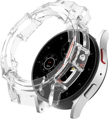 Produktbild von Schutz Tasche Hülle für Samsung Galaxy Watch5 44mm Case Cover Bumper Etui Tasche, Farbe:Transparent