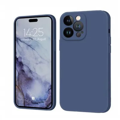 Produktbild von Liquid Silikon Hülle für Apple iPhone 14 Serie - Farbe: Lavendelblau - Modellkompatibilität: Für Apple iPhone 14 Pro Max - Displayglas: Ohne 9H Displayglas