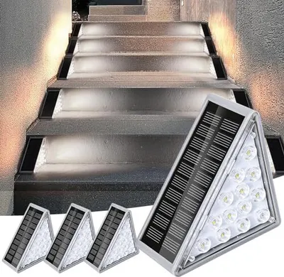 Produktbild von Solarleuchten im Freien, Treppenlicht, 13 LEDs -Lichter, Lampe, IP68 wasserdichte Gartenlampen, LED -Beleuchtungsstufen, Garten, Terrasse, Terrasse (4