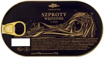 BAŁTYCKIE SZPROTY WĘDZONE W OLEJU 170G AMBERFISH