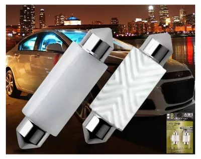 Zdjęcie produktu dla Zestaw 2 sztuk ceramicznych lamp LED z siarczkiem, 31 mm, 12–24 V, białe światło, w opakowaniu typu blister