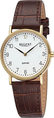 Image de Regent cuir femme montre quartz brun bracelet cuir D2URF1430
