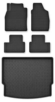 Produktbild von Gummimatten + Kofferraumwanne für Nissan X-trail IV T33 2022- – Schwarz, Semi-Universal, angepasst – Wielganizator Semi-Universal