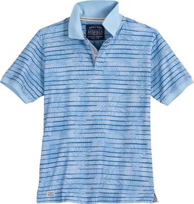 Produktbild von Redfield XXL Poloshirt Streifen/floral hellblau
