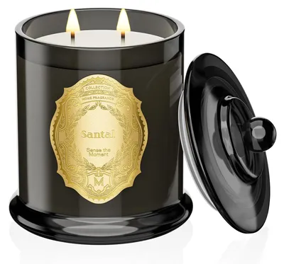 Duftkerze Santal 360 g Sojawax 2 Dochte 70 h