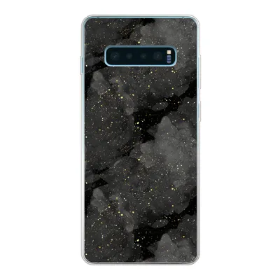 Produktbild von MuchoWow® Handyhülle Schutzhülle Hülle für Samsung Galaxy S10 Plus Marmor - Glitter - Gold - Schwarz - Muster Silikon Softcase Handy Hülle - Schutzhülle