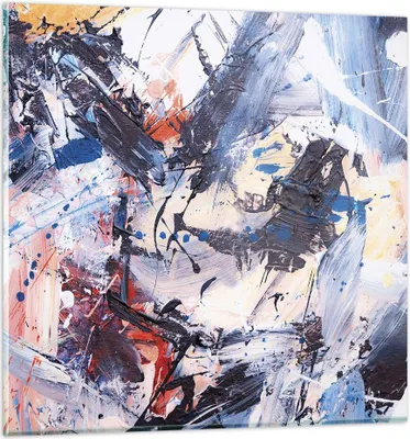 Produktbild von Bilder auf glas - Einteilig - Abstraktion verschüttet Farben - 30x30cm - Glasbilder - Wandbilder - Bilder - Wanddekoration aus Glas - Glas Bilder - Wandbild auf Glas - GAC30x30-4383