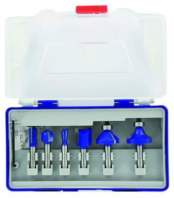 Productafbeelding van Set met 6 bovenfrezen, schacht 8 mm, hardmetaal, diamantgeslepen