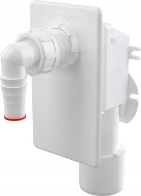 Produktbild von Alcaplast | Waschmaschinen-Siphon - Unterputz - Weiß - Hohe Durchflussrate - Einfache Montage