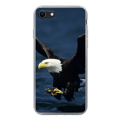 Produktbild von MuchoWow® Handyhülle Schutzhülle Hülle für iPhone 8 Adler - Nahaufnahme - Wasser Silikon Softcase Handy Hülle - Schutzhaube