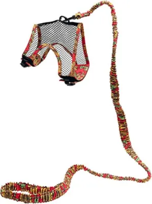 Produktbild von Karlie Art Joy Geschirr Meerschweinchen und Frettchen - Nagetiergeschirre - M - Baumwollgewebe - Mehrfarbig - 24-29,5 cm