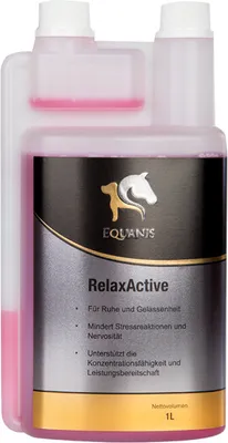 Produktbild von equanis RelaxActive Flssiges Magnesium fr Pferde mit B12 und L-Tryptophan - 1 Liter