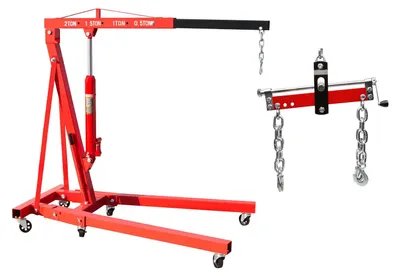 Productafbeelding van Motorhijskraan - 2000 kg - Inklapbaar - Werkplaatskraan met motorlifter 680 kg