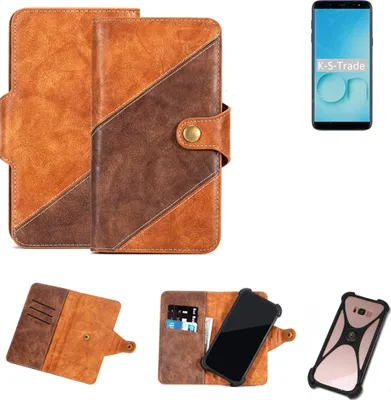 Produktbild von K-S-Trade Handy-Hülle Schutz-Hülle Bookstyle Case Wallet-Case kompatibel mit Samsung Galaxy On6 Handy Cover Bumper Kantenschutz Smartphone