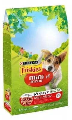 Zdjęcie produktu dla Karma sucha dla psa FRISKIES MINI MENU Wołowina, warzywa 1,5kg