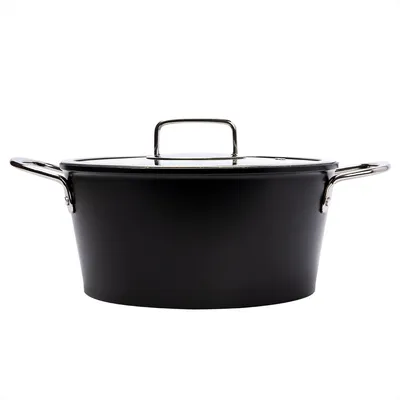 Produktbild von Serenk Excellence Collection Kochtopf, Schmortopf, für alle Herdarten, Schmorkochtopf mit Glasdeckel, Antihaftbeschichtung, spülmaschinenfest,  22 cm – 2,5 Liter,  Türkiye