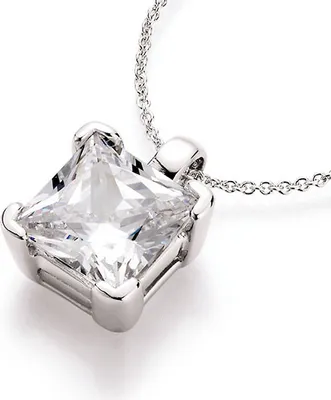 Produktbild von Karat 99001693450 Halskette mit Anhänger Damen Carré Silber Zirkonia Weiss