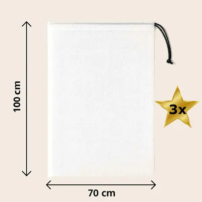 Image de 5x Protection hivernale pour plantes | Non-tissé de jardin Housse antigel respirante | Housse pour plantes avec cordon de serrage 2x 140x120cm & 3x 100x70cm