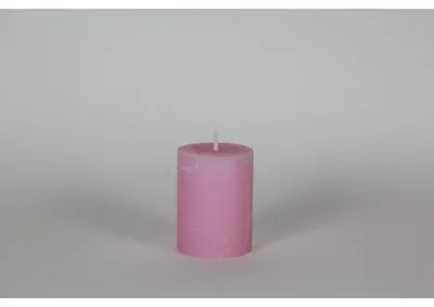 Productafbeelding van Branded-kaars, Ø 7 × 9 cm - Roze - brandduur: ongeveer 45 uur.