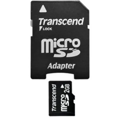 Produktbild von Transcend TS2GUSD, 2 GB, MicroSD, NAND, 20 MB/s, 13 MB/s, Schwarz