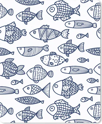 Produktbild von MuchoWow® Mauspad Mousepad Fisch - Skandinavien - Muster 19x23 cm - Mousepads - Maus Mat - Pad - Mausunterlage - Mauspads - Spielen