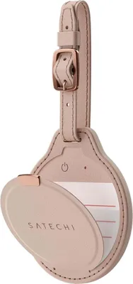 Obrázek produktu pro Satechi FindAll Vegan Leather Luggage Tag - Integrace technologie Apple Find My - Bezdrtov nabjen pro odoln vkon - Technologie Bluetooth 5.4 LE pro rychl a spolehliv sledovn