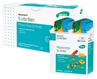Produktbild von KunterBunt Pflasterspender-Einsätze 7,2 x 2,5 cm, 5 x 40 Stk