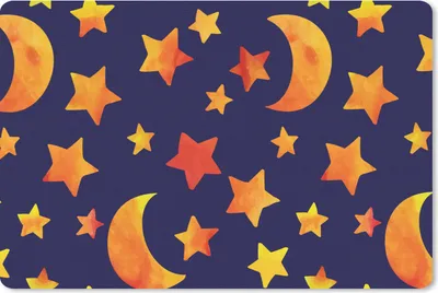 Produktbild von MuchoWow® Mauspad Mousepad Sterne - Nacht - Muster - Kind 27x18 cm - Mousepads - Maus Mat - Pad - Mausunterlage - Büroartikel - Desk Matten