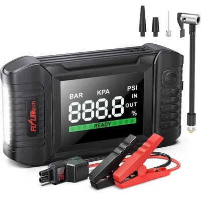 Obrázek produktu pro Startovací powerbanka s kompresorem 7000A, 150 PSI, pro benzínové a dieselové motory, s LED displejem a baterkou