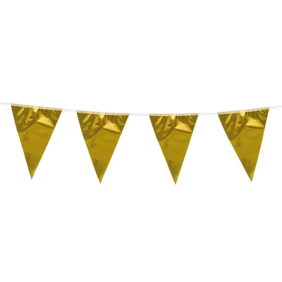 Produktbild von Wimpelkette 10 m gold metallic