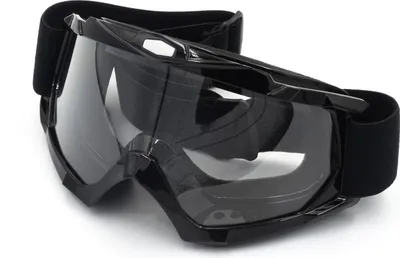 Produktbild von Motocrossbrille schwarz mit klarer Scheibe, Antibeschlag und Belüftungssystem
