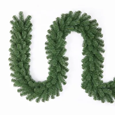 Produktbild von Salcar 10 Meter Weihnachtsgirlande Außen, Künstliche Tannengirlande, Künstliche Dekogirlande Ø 25 cm, mit 840 Zweigspitzen aus 100% PVC