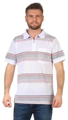 Produktbild von Herren Poloshirt T-shirt Polo-Hemd Kurzarm, Weiß L