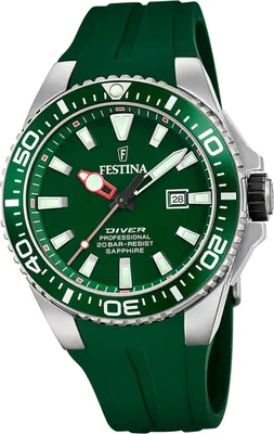 Produktbild von Festina Herren Uhr Casual Silikon Armbanduhr grün D2UF20664/2