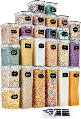 Immagine prodotto di Contenitore ermetico per alimenti - Organizer da cucina - Set da 25 pezzi - Plastica