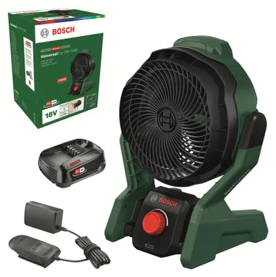 Produktbild von Akku-Ventilator UniversalFan 18V-1000, 1 x Akku PBA 18V 2.0Ah, Ladegerät