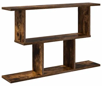 Obrázek produktu pro vidaXL Nástěnná police, barva: dub, rozměry: 80 x 15 x 50,5 cm, materiál: dřevotříska