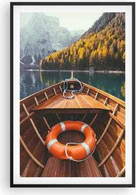 Produktbild von Gerahmtes Poster - Schwarzer Rahmen - £ódŸ Berge Kajak - 61x91,5 cm - Wand Bild - Wanddeko - Wandbilder - Kunstposter - Wandposter - Bilderrahmen - Bilder - Kunstdruck Wanddekoration - P2BPA61x91-4981