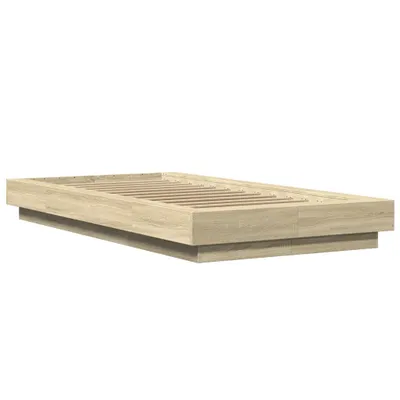 Produktbild von Bettgestell mit LED Sonoma-Eiche 90x200 cm Holzwerkstoff