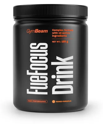 Produktbild von GymBeam - FueFocus Drink, 125 g, Mango Maracuja