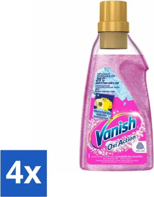 Produktbild von Vanish – Fleckenentferner – Oxi Action Wash Booster Gel – Für Buntwäsche – 750 ml - Vorteilspack - 4 Stücke
